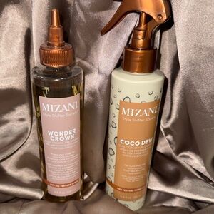 Mizani Wonder Crown and Coco Dew Hair Treatment Set - Brown and Gold